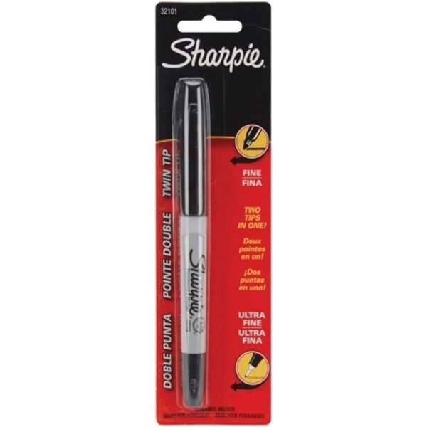 Sanford Sanford 32101PP Sharpie Twin Tip Permanent Marker 1-Pkg-Black 32101PP